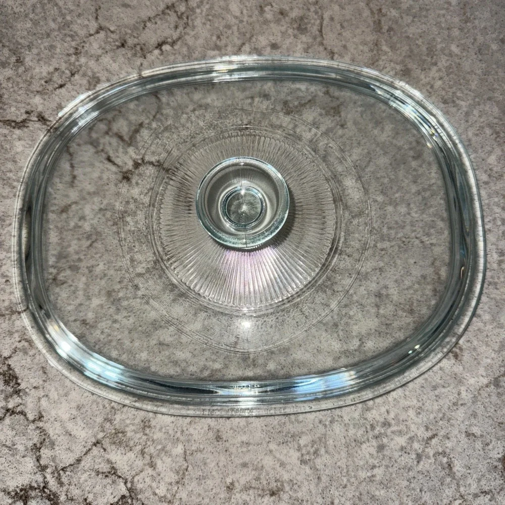 PYREX DC1.5C Corning Ware Clear Glass Oval Lid Only For French Casserole Replace